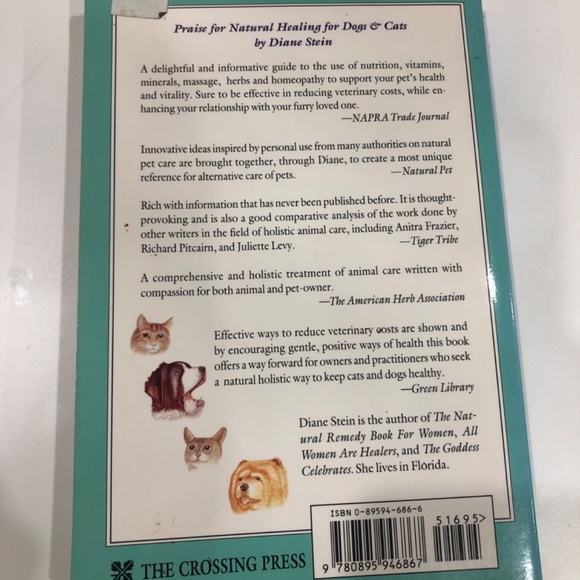 The Natural Remedy Book for Dogs & Cats, by Diane Stein - Picture 2 of 6